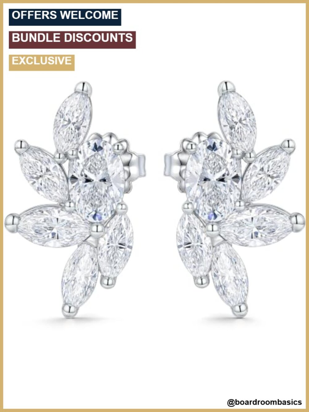 Moissanite Stud Earrings 925 Sterling Silver Oval Cut Women